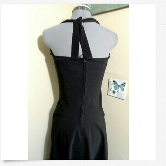 STUDIO Y Maurices Semi Formal Midi Dress Jr. 9 Blk - Picture 6 of 7